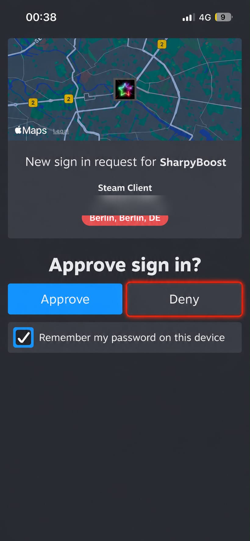 1. Clear the phone prompt